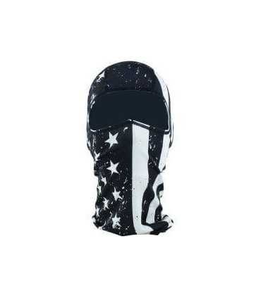 ZAN BALACLAVA POLYESTER BLACK/WHITE FLAG