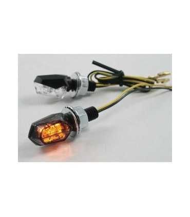 PAIRS LED CLEAR - LENS TURN SIGNAL MINI/ BLACK APPROVED