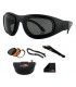 BOBSTER SPORT AND STREET 2 SUNGLASSES CONVERTIBLE MOTORCYCLE EYES