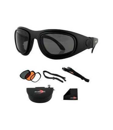 BOBSTER SPORT AND STREET 2 SUNGLASSES CONVERTIBLE MOTORCYCLE EYES