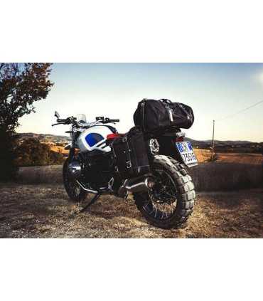 UNIT GARAGE SACOCHE LATÉRALE EN CUIR FENDU + MONTURE BMW R- NINET