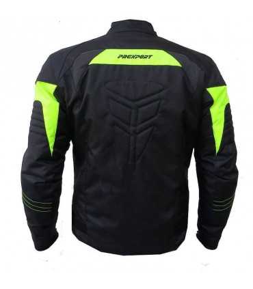 Motorradjacke In Prexport Oasy Stoff Schwarz Gelb Fluo