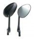 E-MARKED MIRROR BLACK WITH CONVEX LENS BLUE