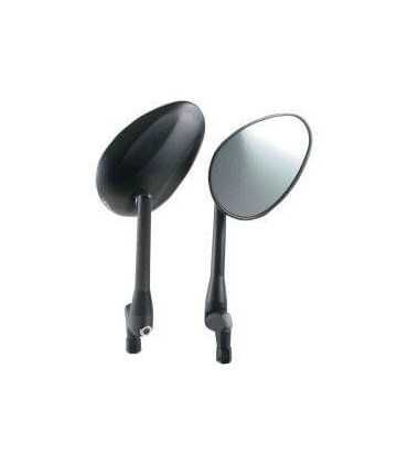 E-MARKED MIRROR BLACK WITH CONVEX LENS BLUE