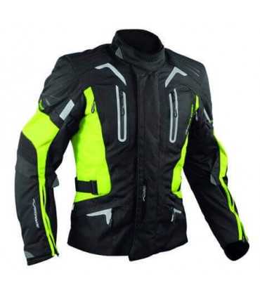 Motorradjacke A-PRO Tesla waterproof schwarz gelb