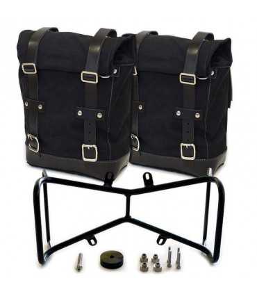 UNIT GARAGE TWO SIDE PANNIERS CANVAS + SYMMETRICAL DOUBLE SUBFRAME BMW R NINE T