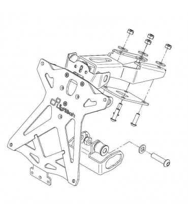 Lightech support de plaque Kawasaki Z650 (2017-21) Ktarka122