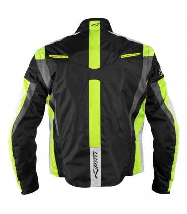 Veste moto A-Pro Ace noir jaune