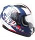 Casco da Bambino Moto Integrale CGM 215G Lucky Wild Bianco Blu Opaco