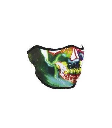 ZAN HALF MASK NEON SKULL