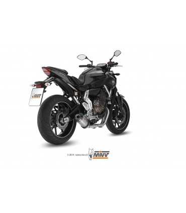 MIVV OVAL Titan/Carbon Endkappe Vollgasanlage Yamaha MT-07 (2014-19)