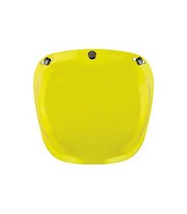 BILTWELL 3 BOTTONS BUBBLE VISOR ANTIFOG YELLOW