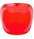 BILTWELL 3 BOTTONS BUBBLE VISOR ANTIFOG RED