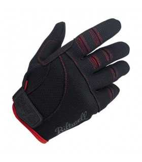 Biltwell moto gants noir rouge