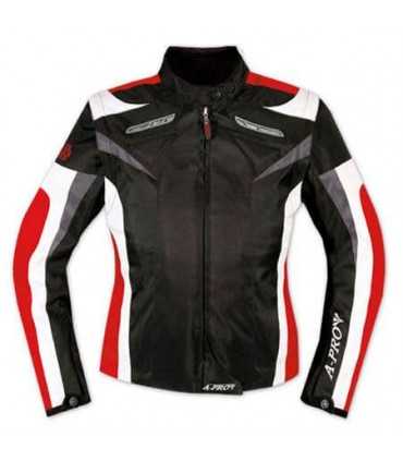 VESTE MOTO A-PRO HART FEMME ROUGE