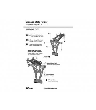 V PARTS portatarga Kawasaki Z900 (2017-23)