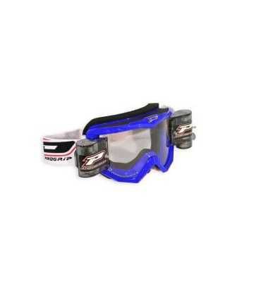 MASCHERA CROSS PROGRIP 3208 RACE PACK OFFROAD BLU LENTI CHIARE