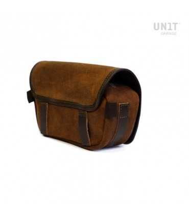 UNIT GARAGE SAHARA HANDLEBAR BAG LEATHER SPLIT