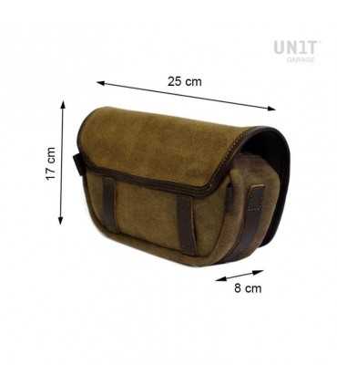 UNIT GARAGE SAHARA HANDLEBAR BAG LEATHER SPLIT