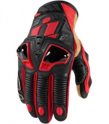 Icon Hypersport Short Glove Kangaroo red