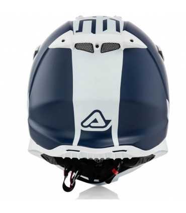 Casque cross Acerbis Impact X Racer Vtr Bleu blanc