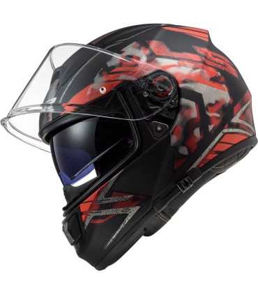 Casco LS2 FF397 Vector Hpfc Evo Stencil rosso opaco