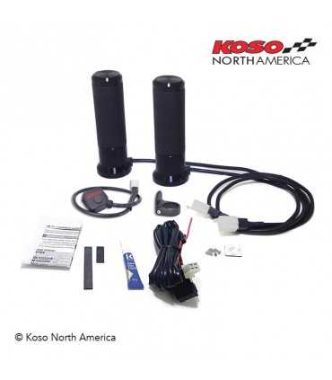 KOSO TITAN HEATED GRIPS 22MM/130MM BLACK