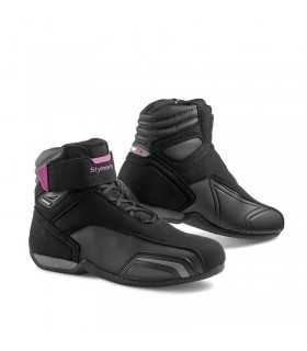 Damen schwarz rosa Stylmartin Vector wasserdichte Motorradschuhe