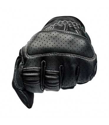 GANTS MOTO CUIR BILTWELL BORREGO CE NOIR BLANC