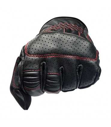 GANTS MOTO CUIR BILTWELL BORREGO CE NOIR ROUGE