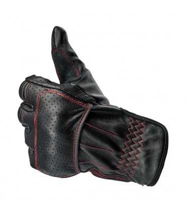 GUANTI LEATHER MOTO BILTWELL BORREGO CE SCHWARZ ROT