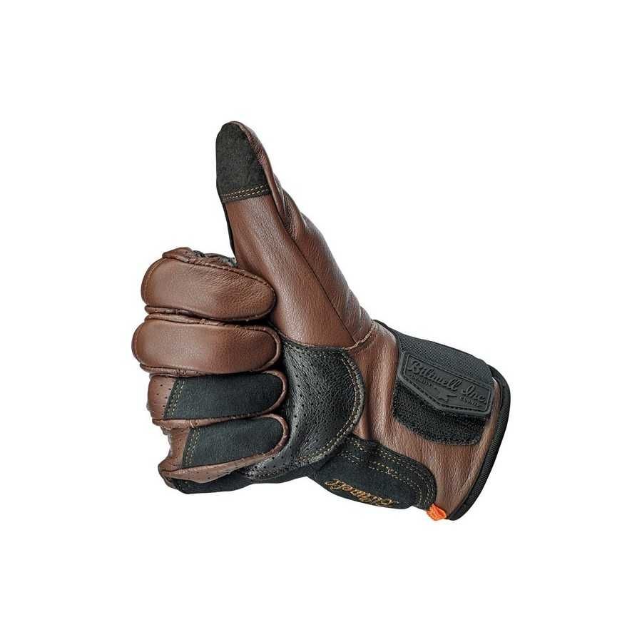 brown leather work gloves