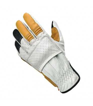 GANTS MOTO CUIR BILTWELL BORREGO CE BLANC