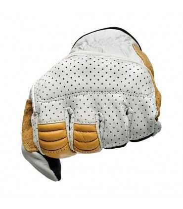 GANTS MOTO CUIR BILTWELL BORREGO CE BLANC