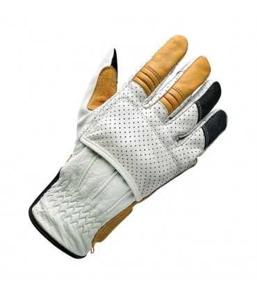 GANTS MOTO CUIR BILTWELL BORREGO CE BLANC