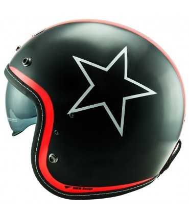 CASCO JET NOS NS 1F ETOILE NERO ROSSO