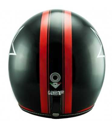 CASCO JET NOS NS 1F ETOILE NERO ROSSO