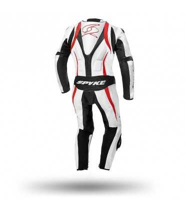 TUTA IN PELLE MOTO SPYKE BLASTER GT-R AIR BIANCO ROSSO