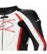 TUTA IN PELLE MOTO SPYKE BLASTER GT-R AIR BIANCO ROSSO