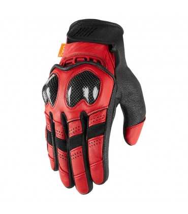 ICON CONTRA 2 GLOVES BLACK RED