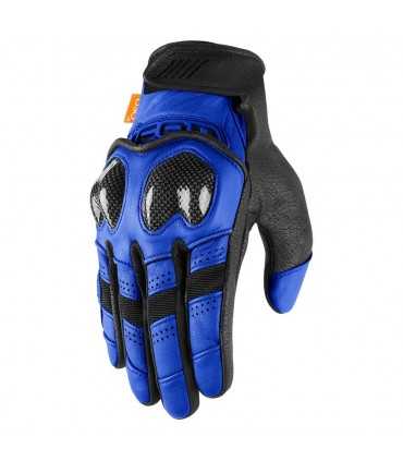 GANTS MOTO ICON CONTRA 2 NOIR BLEU