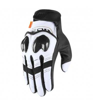 GANTS MOTO ICON CONTRA 2 NOIR BLANC