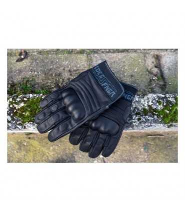 Gants en cuir Roeg FNGR noir